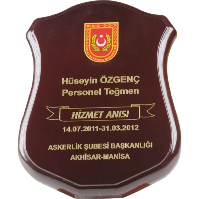 Kişiye Özel İsim Baskılı Ahşap Plaket BK-75 Ahşap Plaket