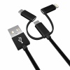 3in1 2.4a Type-C Micro Usb İphone 5,6,7,8 Halat Usb Kablo