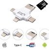 Card Reader 4in1 Type-C- İphone Lightning-Micro Usb Hafıza Kart Okuyucu