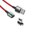 Baseus Zinc Magnetic Usb Kablo Şarj İPhone 11-7-8-XS-XR Başlık 2.4A 1Metre