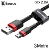 Baseus Cafule Micro Usb 3metre Uzun Halat Usb Şarj Kablo