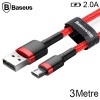 Baseus Cafule Micro Usb 3metre Uzun Halat Usb Şarj Kablo