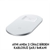 Baseus Simple 2in1 Kablosuz Wireless Şarj 18W iPhones+iPods