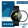 GOR Galaxy Watch Active 2 40mm 3D kavisli Nano Glass Ekran Koruyucu 2 Adet Set