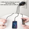 KUULAA Mirror 3 Usb QC3.0+PD 30W Hızlı Şarj Dijital Ekran Şarj Başlık