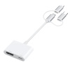 3 in1 HDMI dijital AV Adaptörü iPhone-Android-Usb type C+Micro Usb