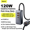 Baseus Share Together PPS 120W 4 Portlu (3 USB+1 Type-C) Hızlı Araç Şarjı 1.5m