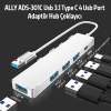 ALLY ADS-301C Usb 3.1 Type C 4 Usb Port Adaptör Hub Çoklayıcı