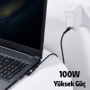 Baseus Zinc Manyetik Type-C to DC Round (5,5x2,5mm) Lenovo Laptop Şarj Kablosu 100W 2m