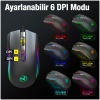 HXSJ A869 7200DPI Ayarlanabilir RGB Işık Gaming Oyuncu Mouse