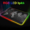 Dünya Desenli RGB Led Işıklı Oyuncu Mouse Pad 300*250*4MM