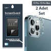 GOR İPhone 13 Pro 13 Pro Max 3D Tempered Cam Kamera Koruyucu 2Adet Set
