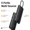 Baseus Lite Series 6 Portlu 100W Type-C + SD HUB Adaptör Çoklayıcı