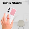 SM Galaxy S22 Plus Kılıf Sürgülü Kamera Lens Korumalı Yüzük Standlı Silikon Kılıf