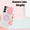 SM Galaxy S22 Plus Kılıf Sürgülü Kamera Lens Korumalı Yüzük Standlı Silikon Kılıf