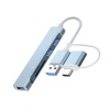 Universal A-807 5in1 Type-C + USB Girişli USB 3.0 Çoğaltıcı Hub Adaptör