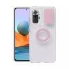 Redmi Note 10 Pro-Pro Max Kılıf Sürgülü Kamera Lens Korumalı Yüzük Standlı Silikon Kılıf