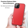 Dux Ducis Fino Serisi iPhone 14 6.1 Premium Dokuma Silikon Kılıf