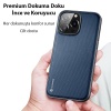 Dux Ducis Fino Serisi iPhone 14 Pro 6.1 Premium Dokuma Silikon Kılıf