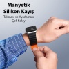 DUX DUCIS Apple Watch 42-44-45MM için Manyetik Zincir Versiyon PU Deri Kayış Kordon