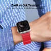 DUX DUCIS Apple Watch 42-44-45MM için Manyetik Zincir Versiyon PU Deri Kayış Kordon