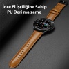 Dux Ducis SM Galaxy Watch 22MM-Huawei GT3-GT3 Pro 46MM-Magic 2 46MM için Business Deri Kayış Kordon