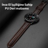 Dux Ducis SM Galaxy Watch 22MM-Huawei GT3-GT3 Pro 46MM-Magic 2 46MM için Business Deri Kayış Kordon