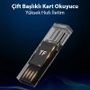 Universal Type-c Usb C Micro TF Kart Okuyucu - Telefon Tablet Pc-Laptop Bellek Kart Okuyucu