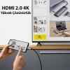 Baseus High Definition USB Type C - HDMI 2.0 4K 60Hz Görüntü Kablosu 2M