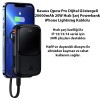 Baseus Qpow Pro Dijital Göstergeli 20000mAh 20W Hızlı Şarj Powerbank iPhone Lightning Kablolu