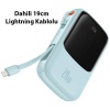 Baseus Qpow Pro Dijital Göstergeli 20000mAh 20W Hızlı Şarj Powerbank iPhone Lightning Kablolu