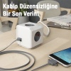 Powercube Dual USB 4 Kat Priz Dağıtıcı Ev ve Ofis için Çoklu Priz