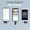 3in1 OTG Çevirici Dönüştürücü Adaptör Type-C + Micro USB + Lightning