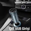 HOCO Z49 Çift USB Girişli Araç Şarj Başlık + USB To Type-C Kablo