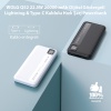 WOLG Q52 22.5W 20000 mAh Dijital Göstergeli Lightning & Type-C Kablolu Hızlı Şarj Powerbank