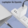 Universal 240W Type-C To Type-C Laptop Telefon Hızlı Data ve Şarj Kablosu
