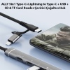 Universal 5in1 Type-C+Lightning to Type-C + USB + SD & TF Card Reader Çevirici Çoğaltıcı Hub