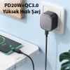 Hoco CS32A USB-A+Type-c PD20W 3.0A Şarj Adaptörü