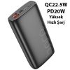 HOCO J122A Respect 22.5W+PD20W 20000mAh Hızlı Şarj Powerbank