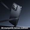 Hoco iPhone 15 Plus AS7 Kevlar Kılıf Manyetik Magsafeli Telefon Kılıfı