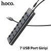 Hoco HB40 7xUSB 2.0 Anahtarlı USB Hızlı Şarj ve Veri Okuyucu
