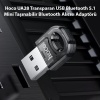 Hoco UA28 Transparan USB Bluetooth 5.1 Mini Taşınabilir Bluetooth Alıcısı Adaptörü