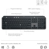 LOGITECH MX KEYS S GELİŞMİŞ AYDINLATMALI TAM BOYUTLU KABLOSUZ TÜRKÇE Q KLAVYE SİYAH 920-011594