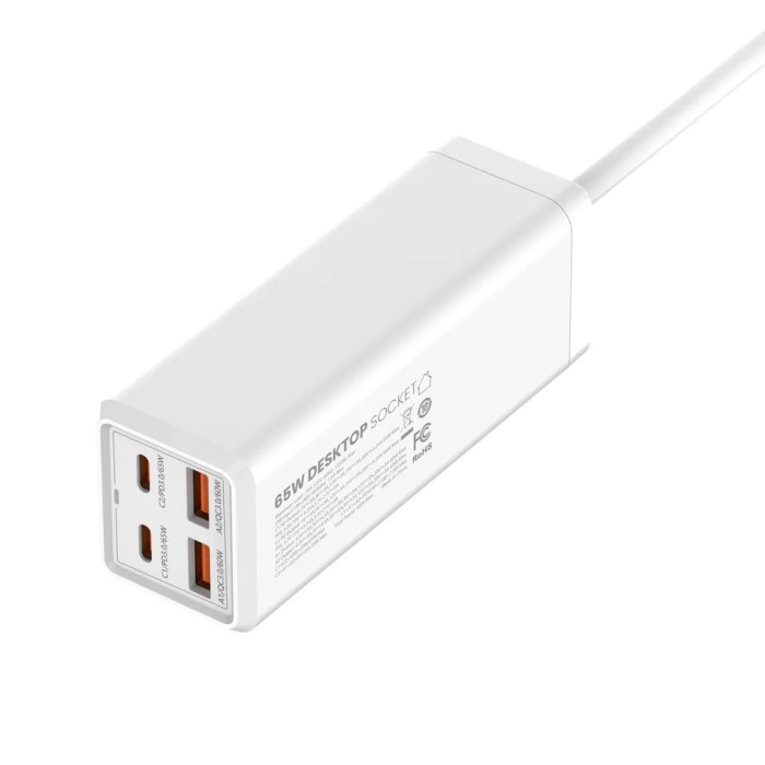 LDNIO SC1418 USB + PD Priz 65W Gan PD Şarj Adaptörü