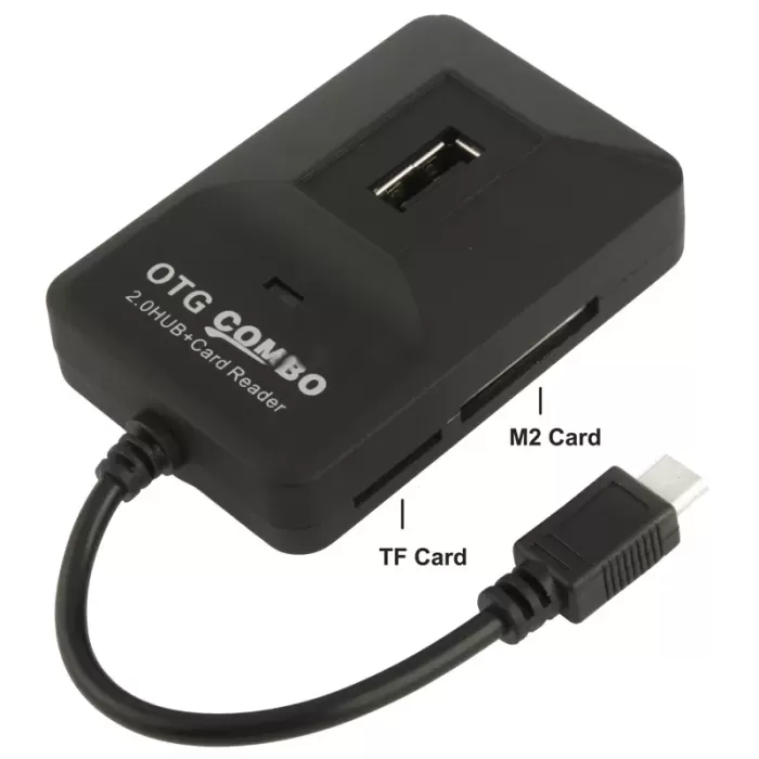 5in1 Micro Tf.Ms.Sd Usb Kart Okuyucu 3xusb Otg Port