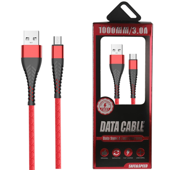 Universal Micro Usb 3.0A Hızlı Şarj Usb Kopmaz 1 Metre Kablo