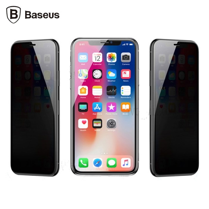 Baseus İPhone 11 Pro Max- XS Max 3D Anti-Peep Privacy Gizlilik Cam Ekran Koruyucu