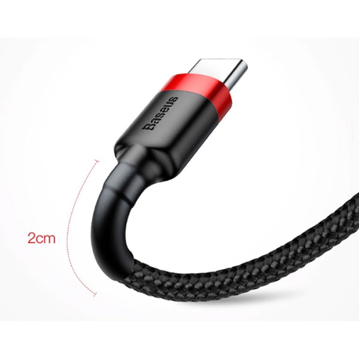 Baseus Cafule Usb Type C  0.50CM 3.0A Hızlı Şarj Halat Usb Kablo