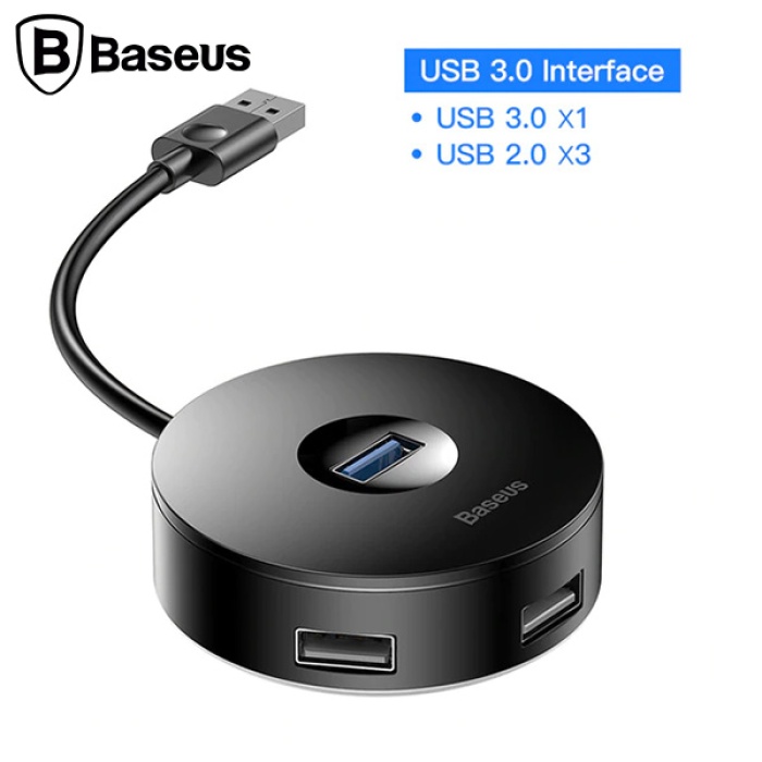 Baseus round box HUB Usb 3.0,T0 Usb 3.0 4 Usb Port Çoklayıcı Adaptör