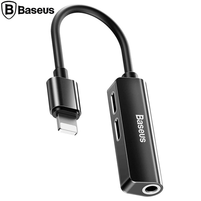 Baseus  L52 3in1 Dual Lightning 3.5mm Kulaklık Dönüştürücü Adeptör